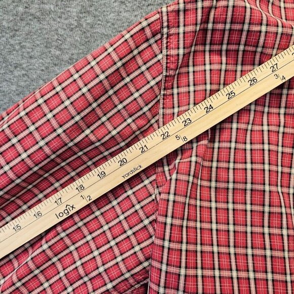 Carhartt Mens Flannel Plaid Button Down Shirt XL Classic Work Casual Red - Picture 9 of 11